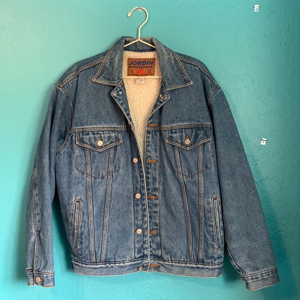 Fleece lined jean jacket by Jordin Sportswear, never worn, great condition, warm